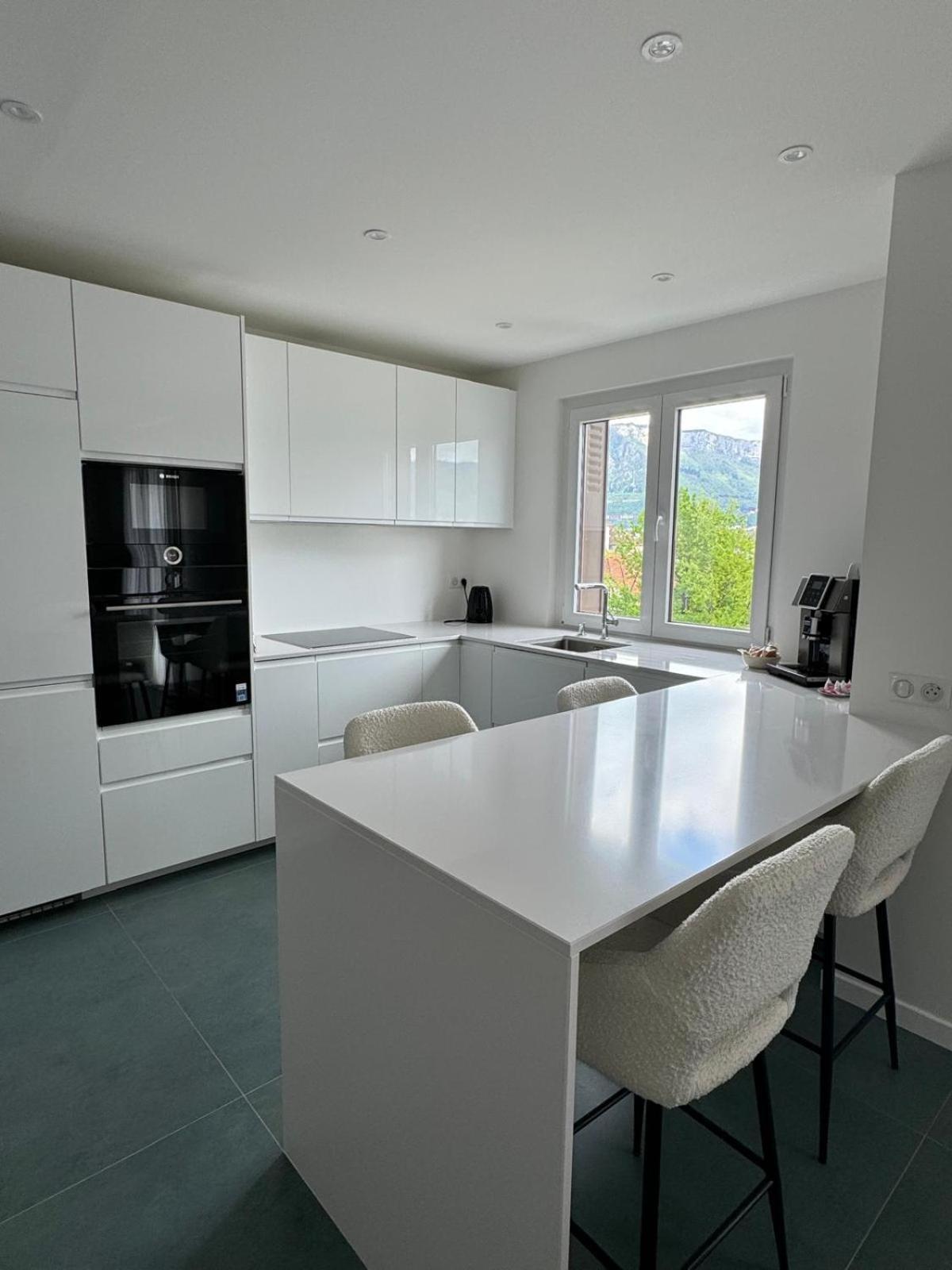 Modern Green & White - Apartments T3 60M2 Annecy - Parking Prive - Wifi - Netflix Luaran gambar